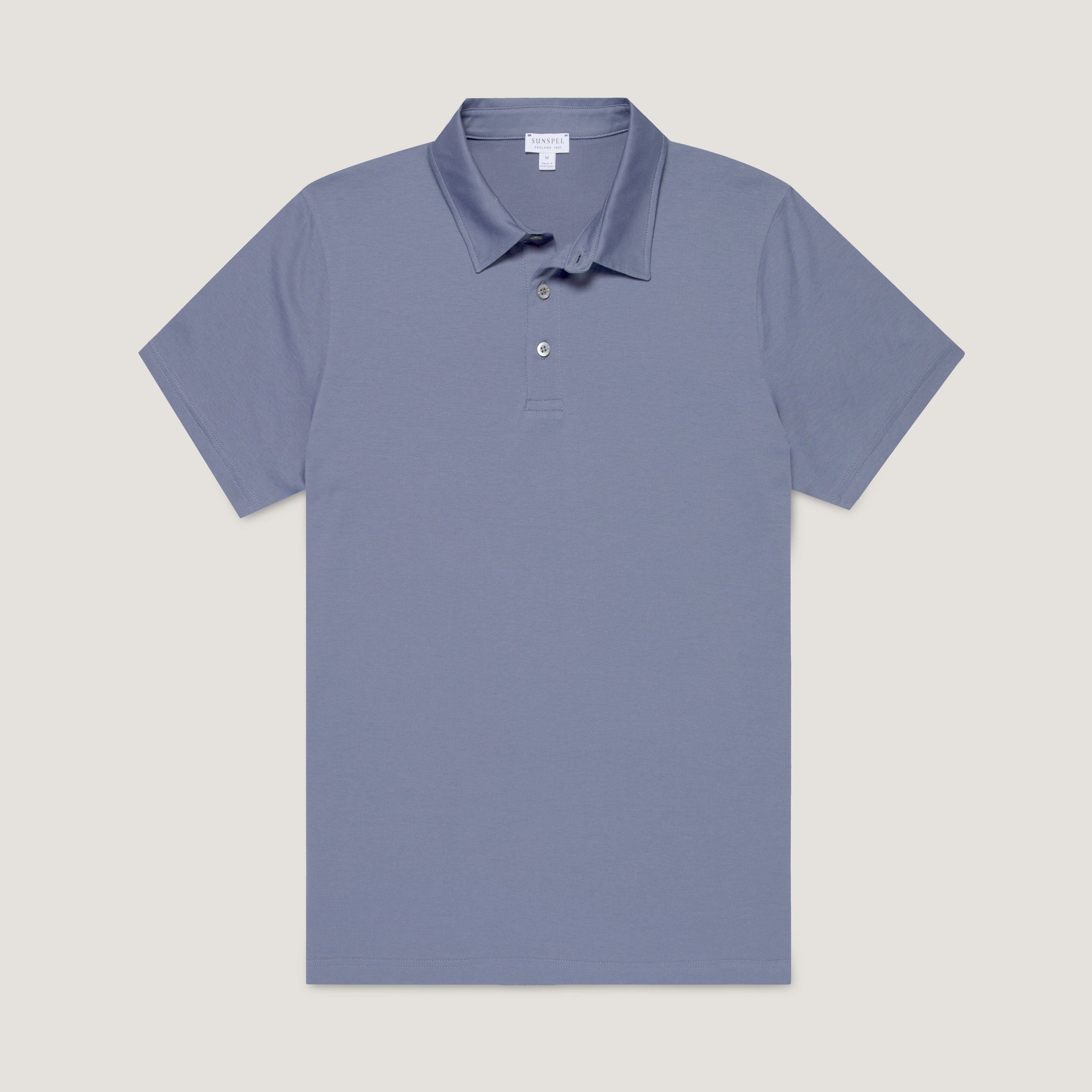 Men's Classic Jersey Polo Shirt in Selvedge Blue